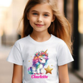 きらきら ユニコーン 魔法の星 キッズ Tシャツ