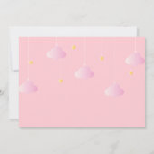 きらきら 赤ちゃん 女の子 誕生 ピンク フォト 案内状 (裏面)