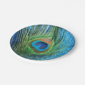きらびやかで青い孔雀 ペーパープレート (アングル)
