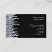 きらびやかで黒いですか銀製の魅力 名刺 (裏面)