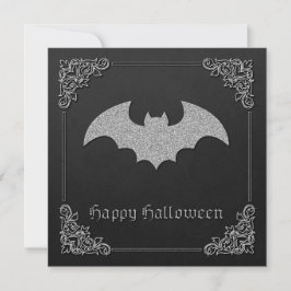 きらびやかなこうもりハロウィーンのグリーティングカード