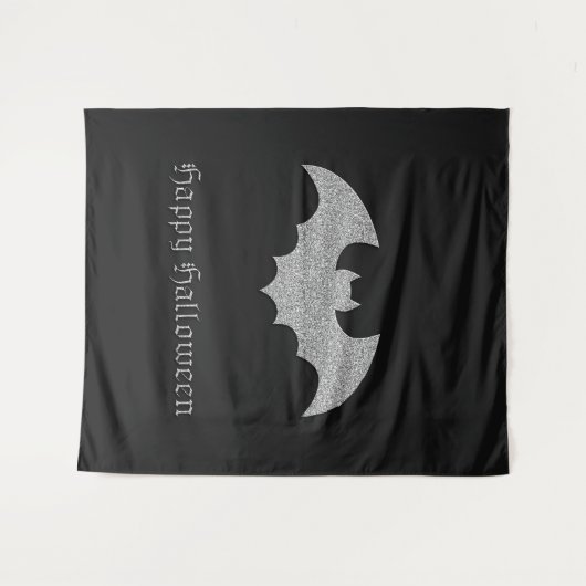 きらびやかなこうもりハロウィーンの写真の背景 タペストリー (正面(横))