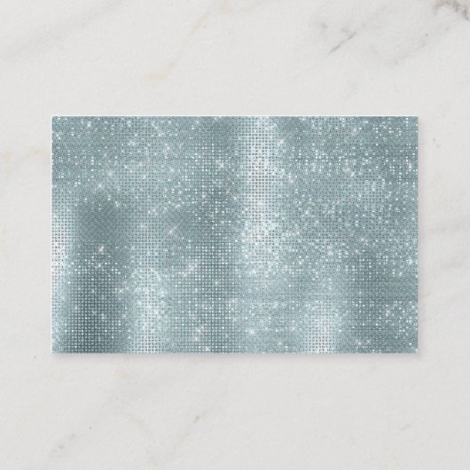 きらびやかなアクアシルバースパークル 名刺 (裏面)