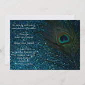 きらびやかなアクアピーコ結婚ック 招待状 (正面/裏面)