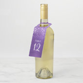 きらびやかなアメジストパープルグラムテーブル番号 ボトルネックタグ (アングル)