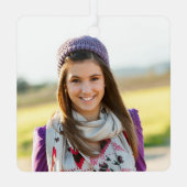 きらびやかなアメジストパープルグラーム名正方形の写真 メタルオーナメント (裏面)