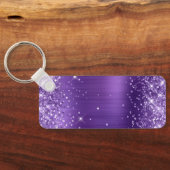 きらびやかなアメジストフォイルファンシーモノグラム キーホルダー (裏面)