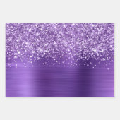 きらびやかなアメジスト紫フェイク箔 ラッピングペーパーシート (正面3)