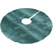 きらびやかなエメラルドグリーンマーブルクリスマス ブラッシュドポリエステルツリースカート (アングル)