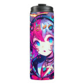 きらびやかなカラフルアニメの女の子アート タンブラー (正面)