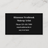 きらびやかなガラス質の化粧アート家 名刺 (裏面)