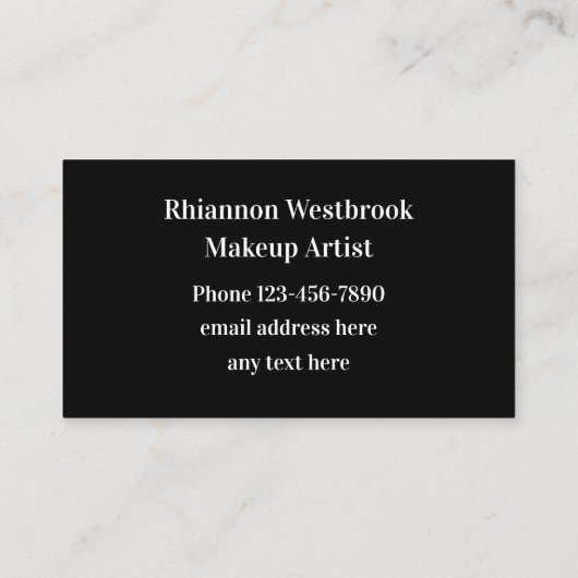 きらびやかなガラス質の化粧アート家 名刺 (裏面)