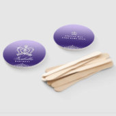 きらびやかなクラウンパープル薄紫 ハンドファン (組立なし)