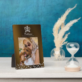 きらびやかなクラウンブラウン金ゴールド フォトプラーク