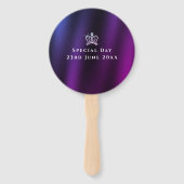 きらびやかなクラウンブルーパープル ハンドファン (裏面)