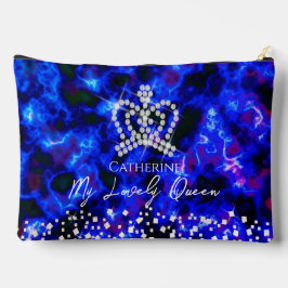 きらびやかなクラウンブルー アクセサリーポーチ