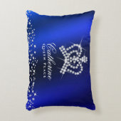 きらびやかなクラウンブルー アクセントクッション (正面(垂直))