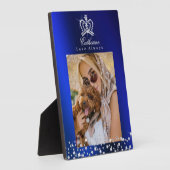 きらびやかなクラウンブルー フォトプラーク (側面)