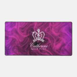 きらびやかなクラウンマゼンタ デスクマット