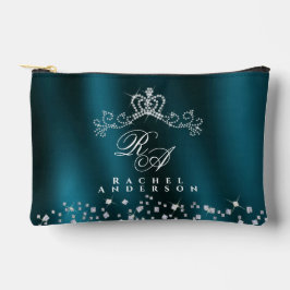 きらびやかなクラウンモノグラムグリーン アクセサリーポーチ