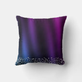 きらびやかなクラウンモノグラムパープルブルー クッション (裏面)