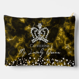 きらびやかなクラウン金ゴールド アクセサリーポーチ