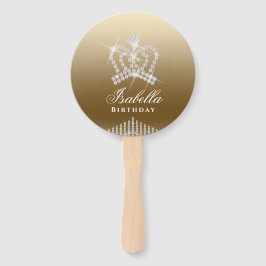 きらびやかなクラウン金ゴールド ハンドファン