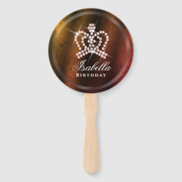 きらびやかなクラウン金ゴールド ハンドファン