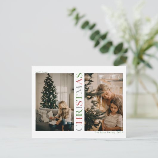 きらびやかなクリスマスの写真 シーズンポストカード (スタンド正面)