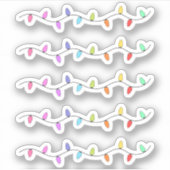 きらびやかなクリスマスライト装飾ジャーナル縁ど シール (正面)