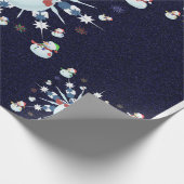 きらびやかなクリスマス雪だるま- ラッピングペーパー (角)