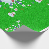 きらびやかなクリスマス雪だるま- ラッピングペーパー (角)