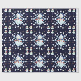 きらびやかなクリスマス雪だるま- ラッピングペーパー