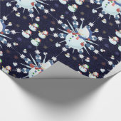 きらびやかなクリスマス雪だるま- ラッピングペーパー (角)