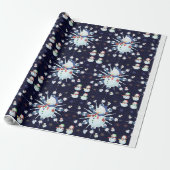 きらびやかなクリスマス雪だるま- ラッピングペーパー (アンロールド)