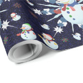 きらびやかなクリスマス雪だるま- ラッピングペーパー (ロールコーナー)