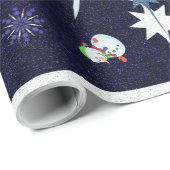 きらびやかなクリスマス雪だるま- ラッピングペーパー (ロールコーナー)
