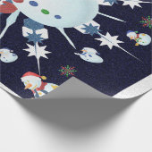 きらびやかなクリスマス雪だるま- ラッピングペーパー (角)