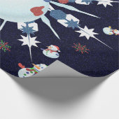 きらびやかなクリスマス雪だるま- ラッピングペーパー (角)