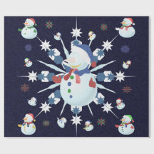 きらびやかなクリスマス雪だるま-