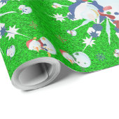 きらびやかなクリスマス雪だるま- ラッピングペーパー (ロールコーナー)