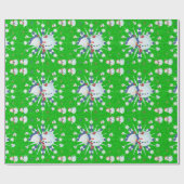 きらびやかなクリスマス雪だるま- ラッピングペーパー (フラット)