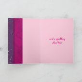 きらびやかなクリスマス・スパルクル・ボーブル・ピンク/パープル・カード シーズンカード (内部)