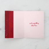 きらびやかなクリスマス・スパークル・ボーブル・レッド・カード シーズンカード (内部)