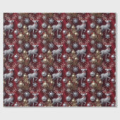 きらびやかなクリスマス ラッピングペーパー (フラット)