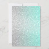 きらびやかなグラデーションバルミツワーアクア 招待状 (裏面)