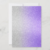 きらびやかなグラデーションバルミツワー紫 招待状 (裏面)
