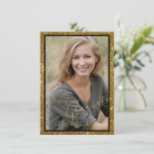 きらびやかなグラム写真卒業パーティー招待状 招待状 (スタンド正面)