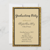 きらびやかなグラム写真卒業パーティー招待状 招待状 (裏面)