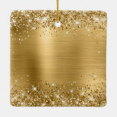 きらびやかなゴールドフォイルグラム50誕生日 セラミックオーナメント (裏面)